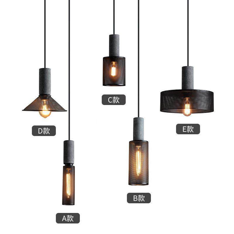 北欧餐厅水泥吊灯店铺商用单头吧台灯铁艺美式复古极简工业风灯具,家装灯饰光源,智能吊灯,淘宝优惠券,粉丝福利购,淘宝优惠卷