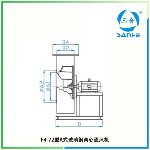 厂家直销F4-72(A)玻璃钢离心通风机防腐蚀玻璃钢风机