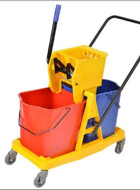 清洁60L拖把榨水车挤水桶拖布车家用拖布车酒店墩布车AF08073