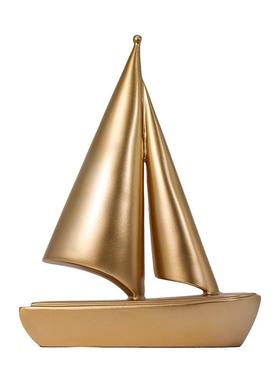 现代创意欧式家居小摆件一帆风顺摆件装饰摆件轻奢树脂工艺品礼品