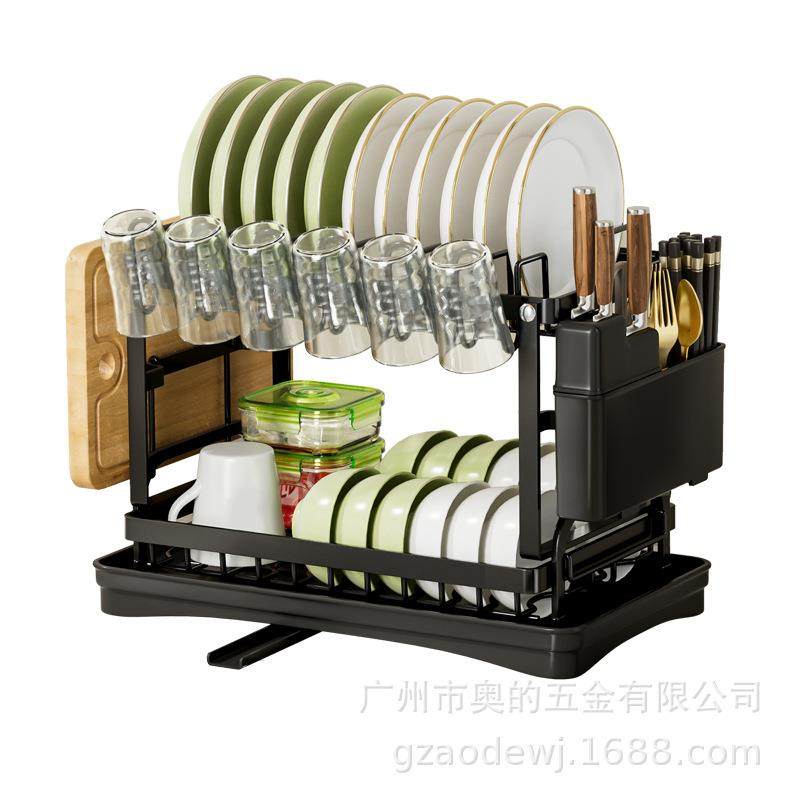 免安装厨房碗架双层沥水架碗盘碗碟置物架家用多功能碗筷收纳架子,厨房/烹饪用具,抹布架/厨房清洁收纳架,淘宝优惠券,粉丝福利购,淘宝优惠卷