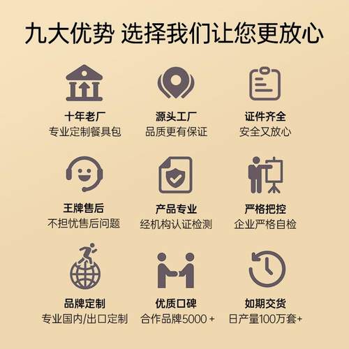 厂家直销一次性筷子四件套餐具包套装打包外卖筷子餐包可设计
