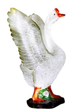 玻璃钢发光动物雕塑仿真鹅摆件户外花园庭院园林景观创意夜景装饰