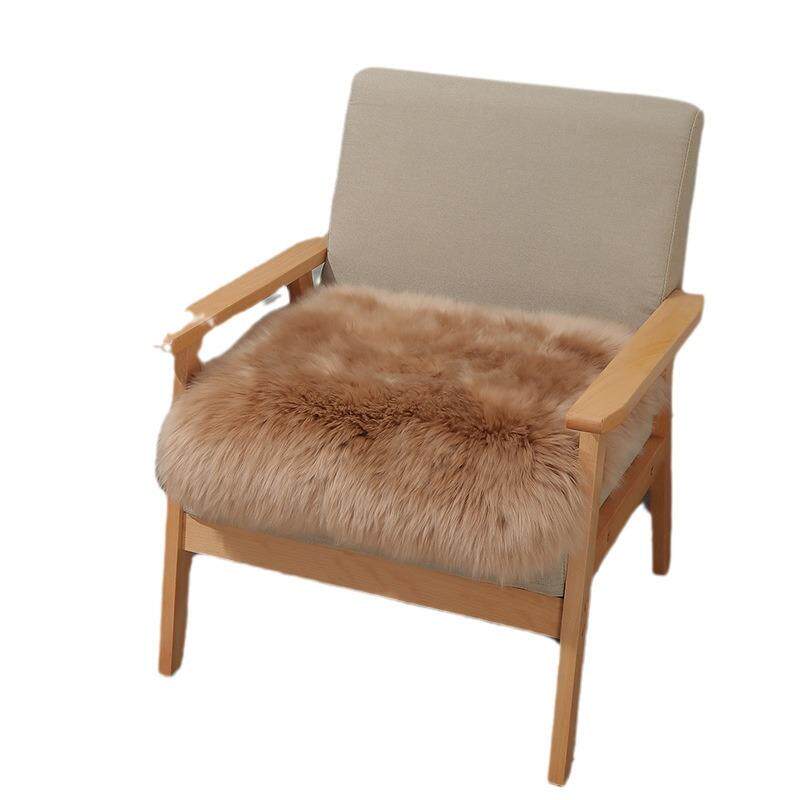 纯羊毛绒椅子垫加厚餐椅垫老板椅电脑椅屁股垫久坐办公室坐垫汽车