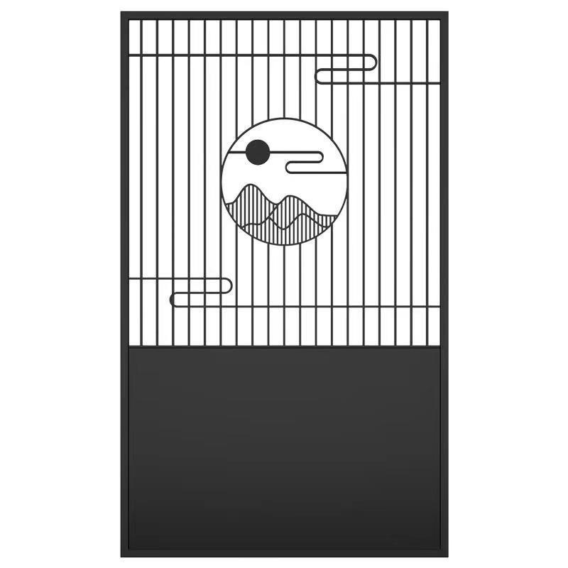 工业风办公室铁艺屏风隔断镂空网格墙餐厅铁丝网吊顶装饰围栏