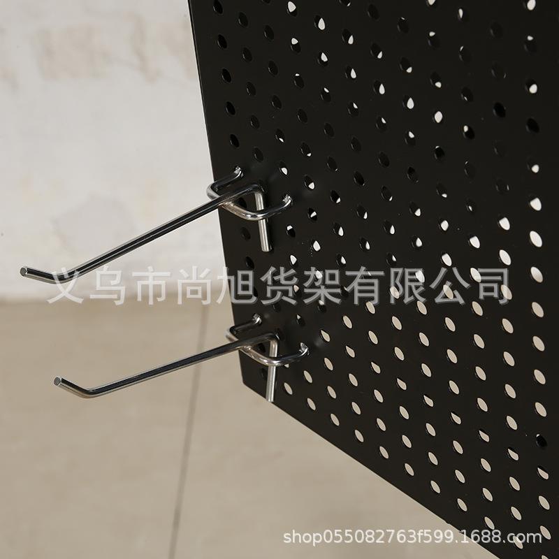 四面黑色铁制洞洞板展示架饰品冰箱贴手机配件旋转式展示架