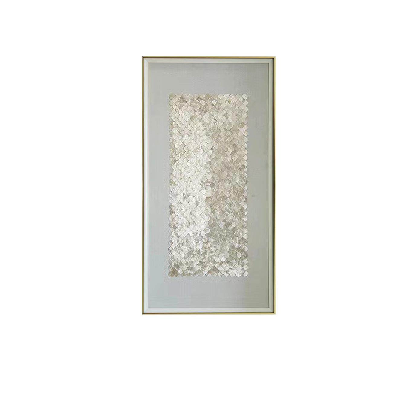现代轻奢贝壳装饰画玄关客厅走廊立体挂画手工拼贴长方形酒店高档
