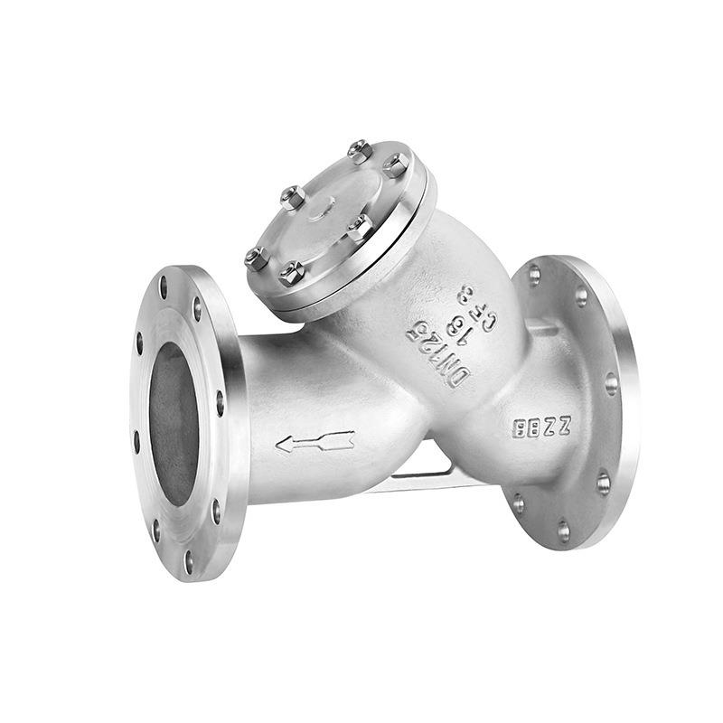 厂家供应Y型过滤器304不锈钢过滤器Y型法兰过滤器工业管道RF法兰