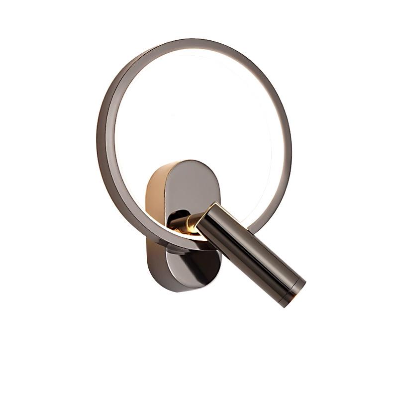 壁灯客室床头灯带射灯北欧轻奢厅沙发背墙卧可景350度旋转装857饰