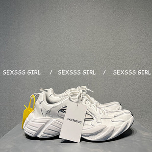 25SS新款 SXS 渠道品 女男复古系带休闲鞋 做旧巴黎运动老爹鞋