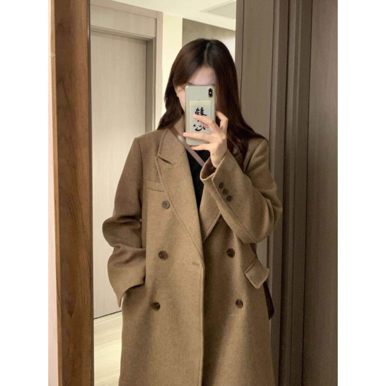 LILY MOST呢子大衣女秋冬季2025毛呢外套高级感小个子加厚赫本风