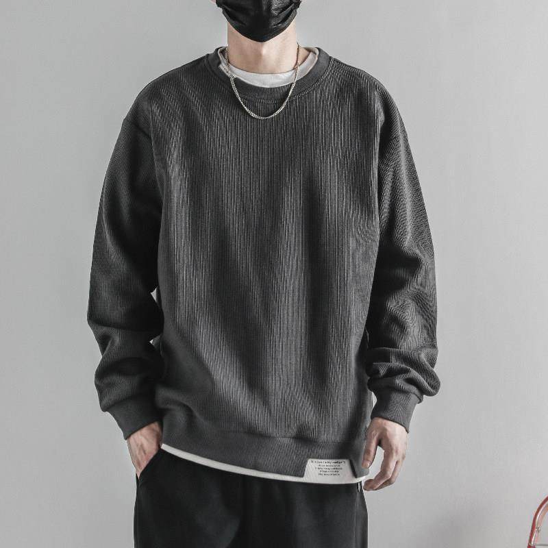 （新款）潮牌it neith BIAS圆领卫衣男秋冬款假两件百搭韩版潮流,男装,羽绒马甲,淘宝优惠券,粉丝福利购,淘宝优惠卷