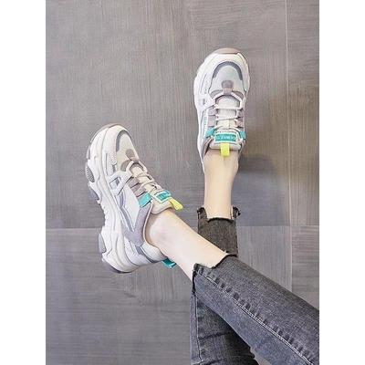 休闲鞋子女2025新款爆款老爹鞋网面女士运动鞋透气软底轻便旅游鞋