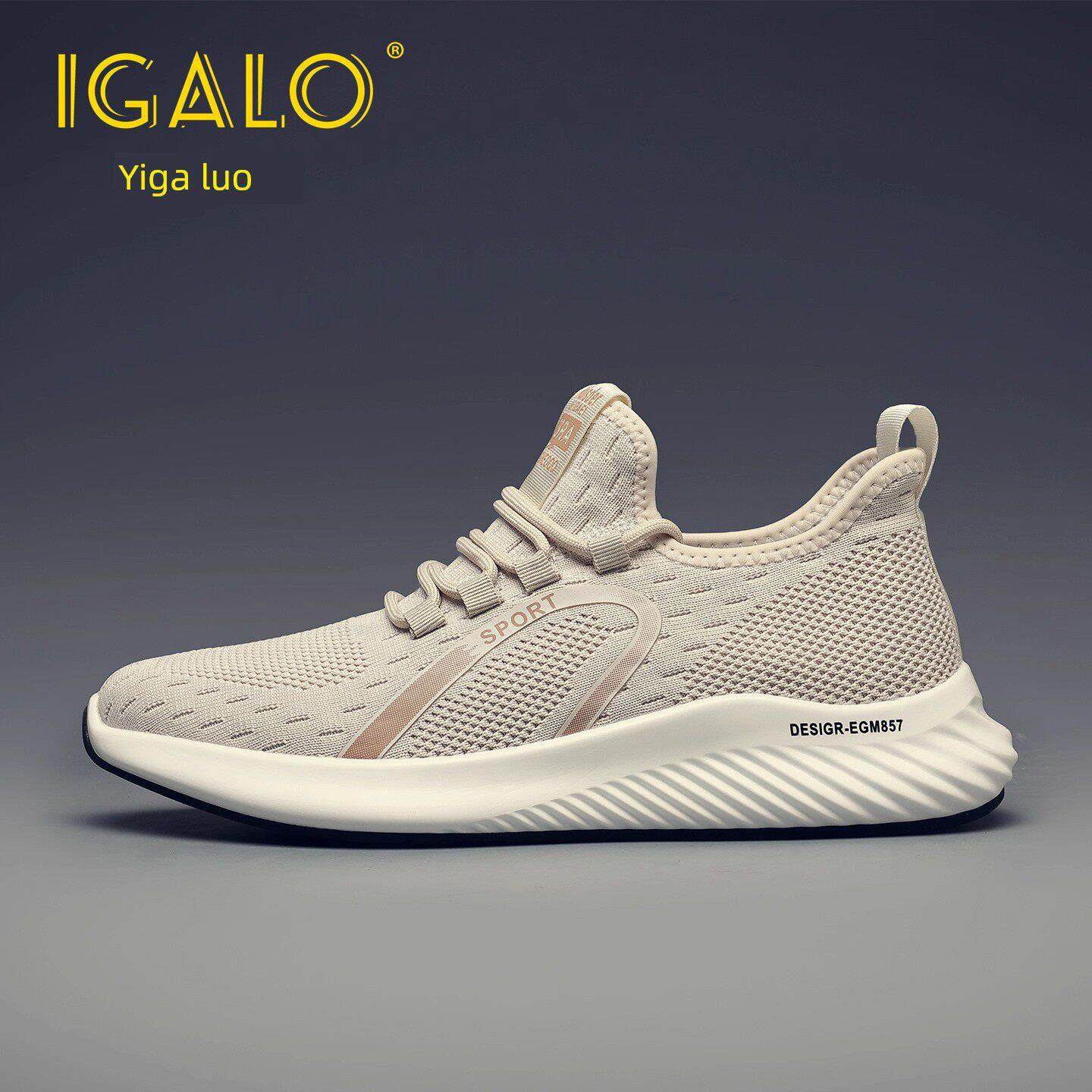 Ikarat男士鞋夏季网状透气薄鞋2025新运动和休闲软底伦敦跑鞋