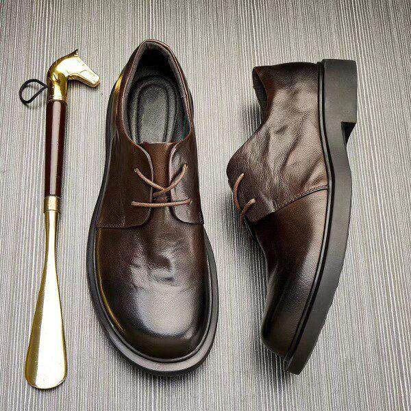 高档手工真皮男士皮鞋英伦风韩版商务正装头层牛皮舒适软底休闲鞋,流行男鞋,休闲皮鞋,淘宝优惠券,粉丝福利购,淘宝优惠卷