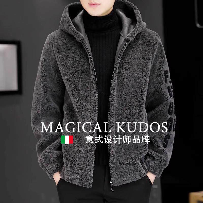 MAGICAL KUDOS潮牌高端羊羔绒外套男士春秋冬季加绒摇粒绒夹克,男装,羽绒马甲,淘宝优惠券,粉丝福利购,淘宝优惠卷