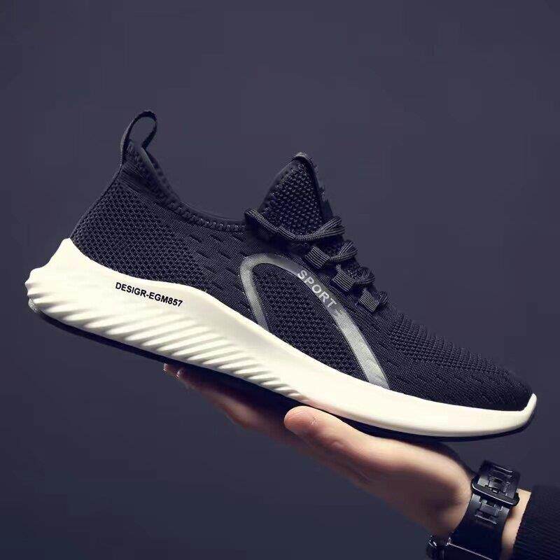 男鞋夏季透气2025新款潮流百搭网面跑步运动鞋男士软底轻便休闲鞋