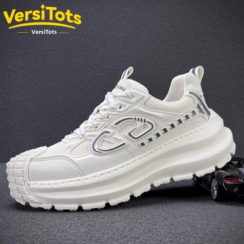 Vs爸爸鞋男鞋2025新透气夏季欧洲站厚底运动鞋增加多功能白色鞋的