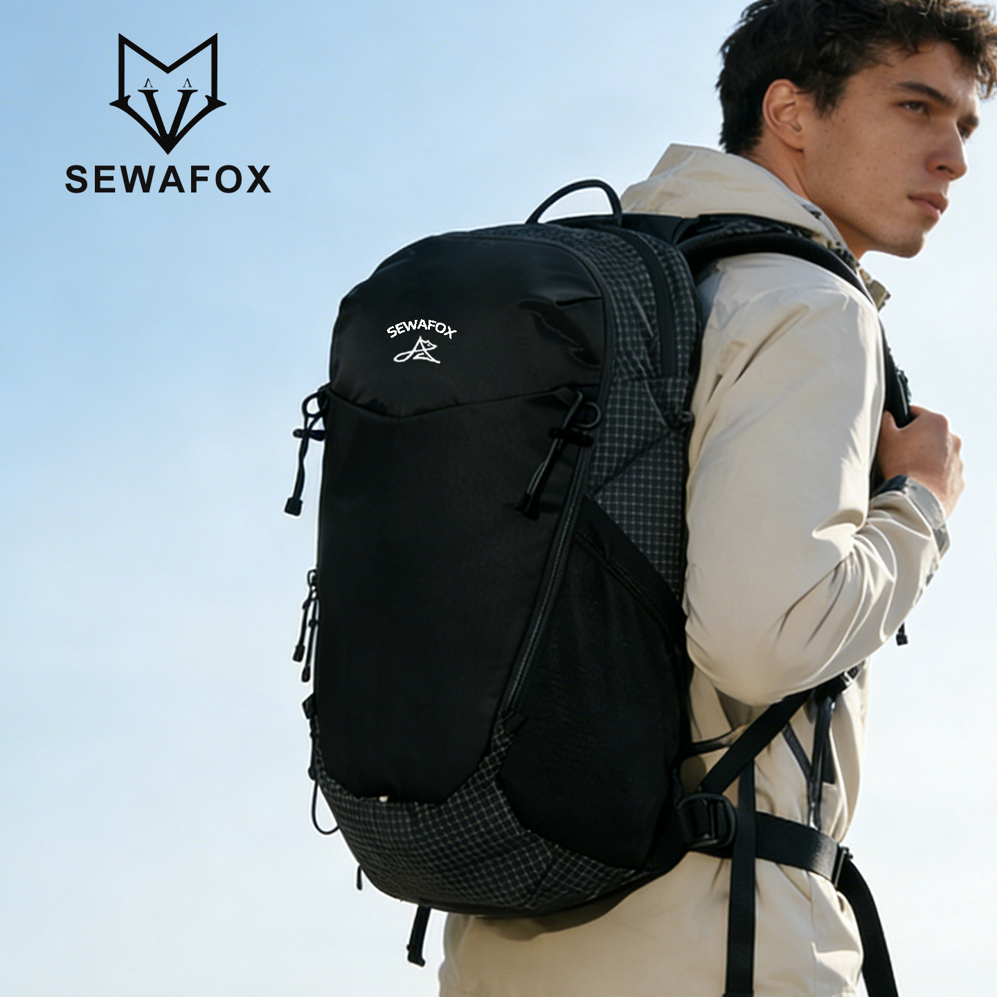 户外背包男徒步运动骑行轻量化16L双肩包爬山书包旅游轻便登山包