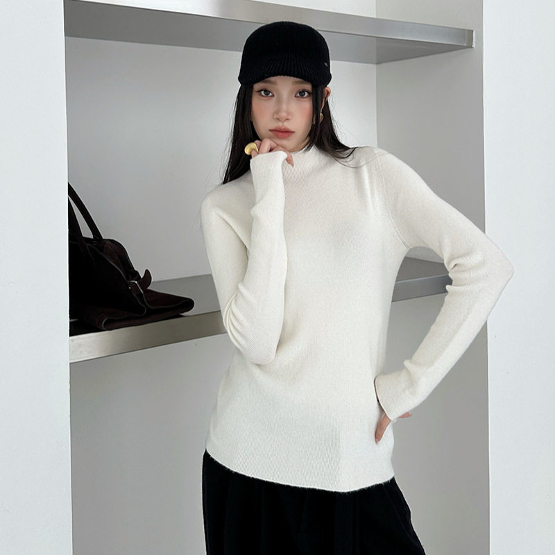 ELSISSI半高领修身气质针织衫女2