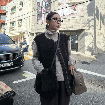 爱姐家ELSISSI秋冬季小挎包羊毛