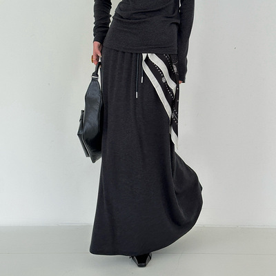 爱姐家ELSISSI细腰头系带显瘦半