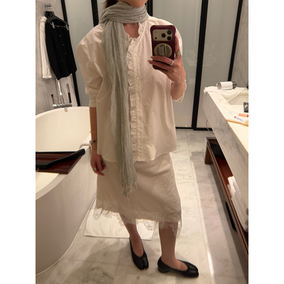 FOCUS ON CC 荷叶领长袖衬衫