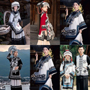 少数民族苗疆少女旅拍写真服装 彝族民族服饰刺绣重工棉麻套装 新款