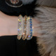 bracelet Diamond encrusted 轻奢高级感镶钻几何卡扣手链手环女