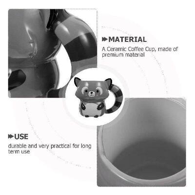 Espresso Concentrate Ceramic Mug Animal Raccoon Gingerbread