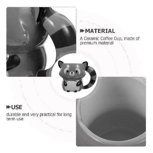 Espresso Concentrate Ceramic Mug Animal Raccoon Gingerbread