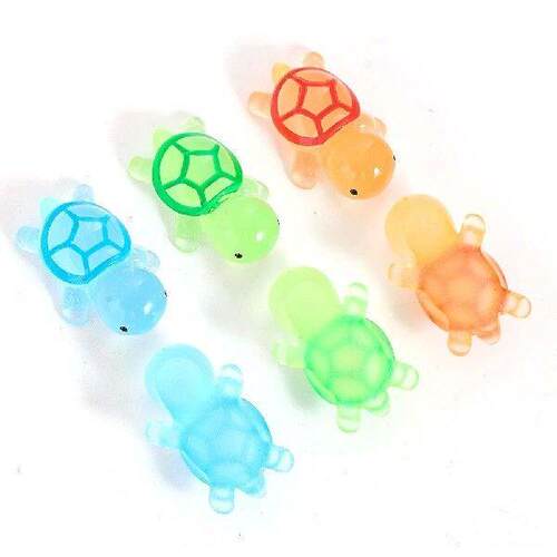 Mini Glowing Turtle Toy Ornament Colourful Small Animal