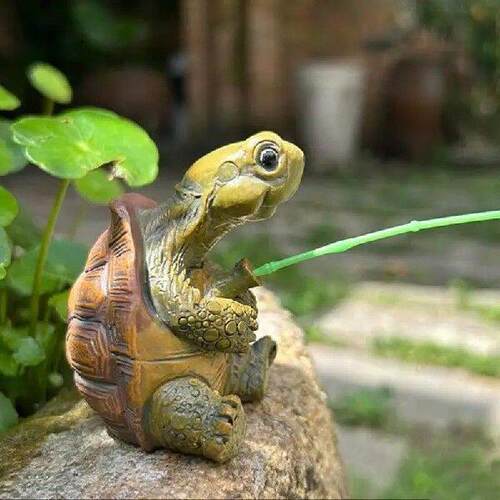 Turtle Statues for Garden Fishing Turtle Resin Outdoor