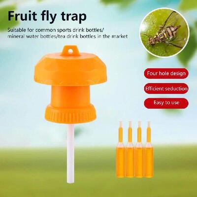 Yellow Fruit Fly Trap Killer Plastic Cap Sponge Stick