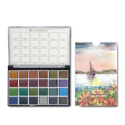 24 Color Professional Artist Art Set Paint Watercolor Paints