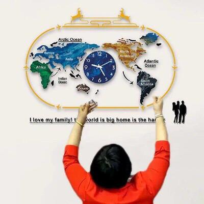 Luxury Large Wall C Silent Map 3D Cs Wall Home