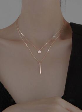 925 Sterling Silver Long Strip Flashing Diamond Round Double