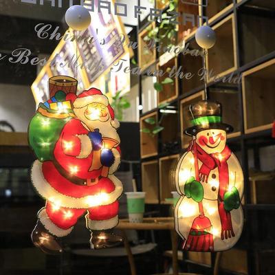 led Santa Claus Snowman light window suction cup light彩灯
