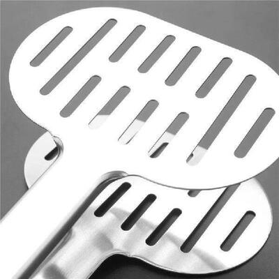 3X Stainless Steel Turner Tongs Kitchen Double Spatula
