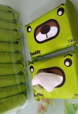 弗雷迪Freddy婴儿手口湿巾10片外出携带小包口袋装10包装20包装