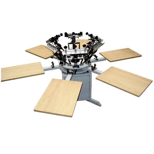 供应6色手动丝网印花机服装丝网印花机无纺布印花机广州印花机