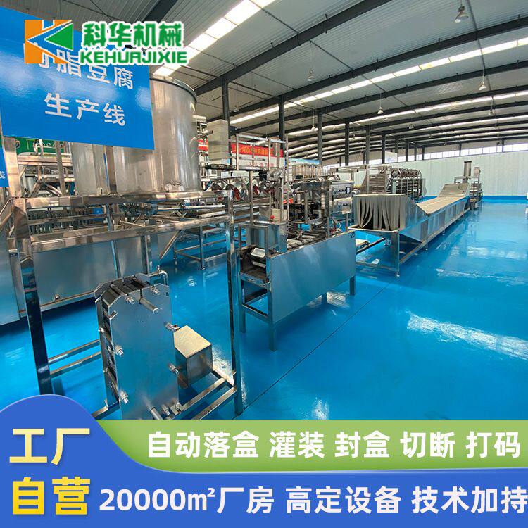 产地货源盒装内酯豆腐机 内脂豆腐生产线 做豆腐的机器