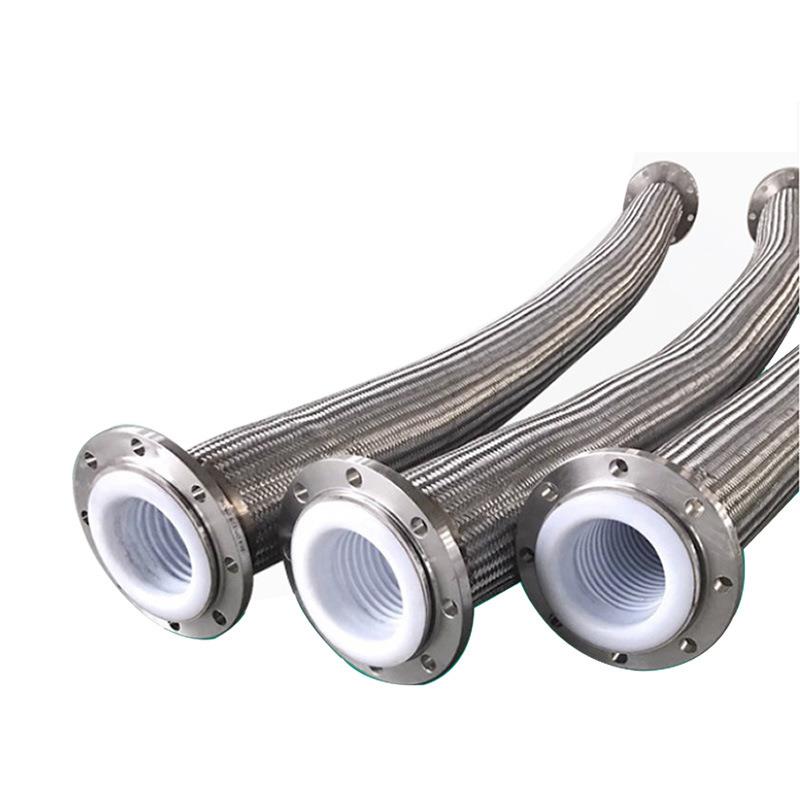 工业管道波纹软管金属软连接304不锈钢编织网活盘法兰式金属软管