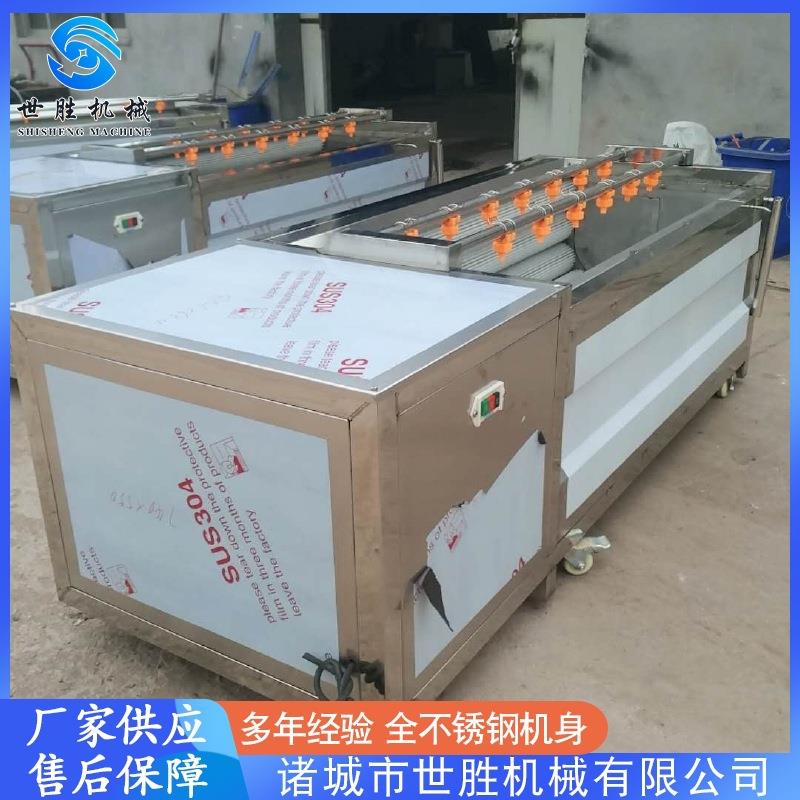 厂家供应预制菜毛刷抛光机莴苣去皮清洗机设备荸荠毛辊清洗机