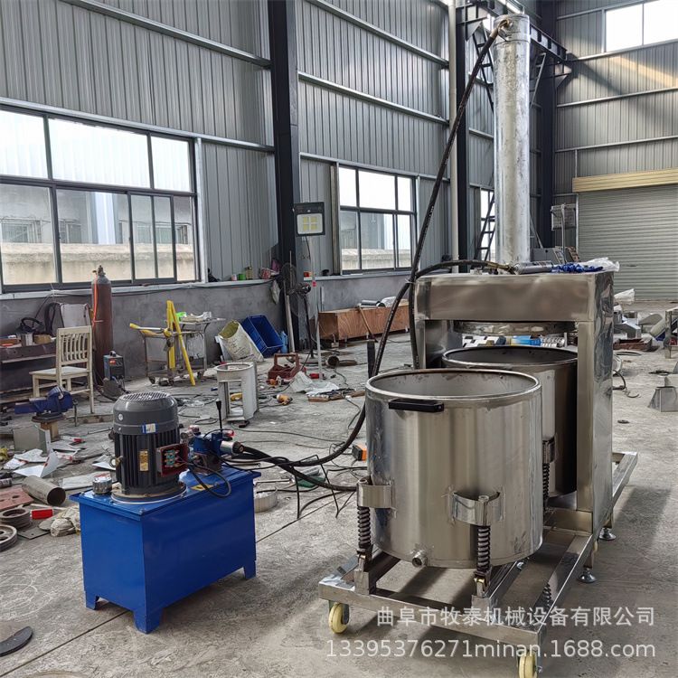 工业桑葚西梅液压压榨机 蔬菜白菜大型脱汁机菠萝橘子螺旋榨汁机
