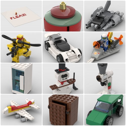 小型机甲外骨骼机器人积木