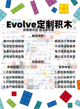 定制积木企业MOC设计DIY批量LOGO文创IP形象节日纪念伴手礼品模型