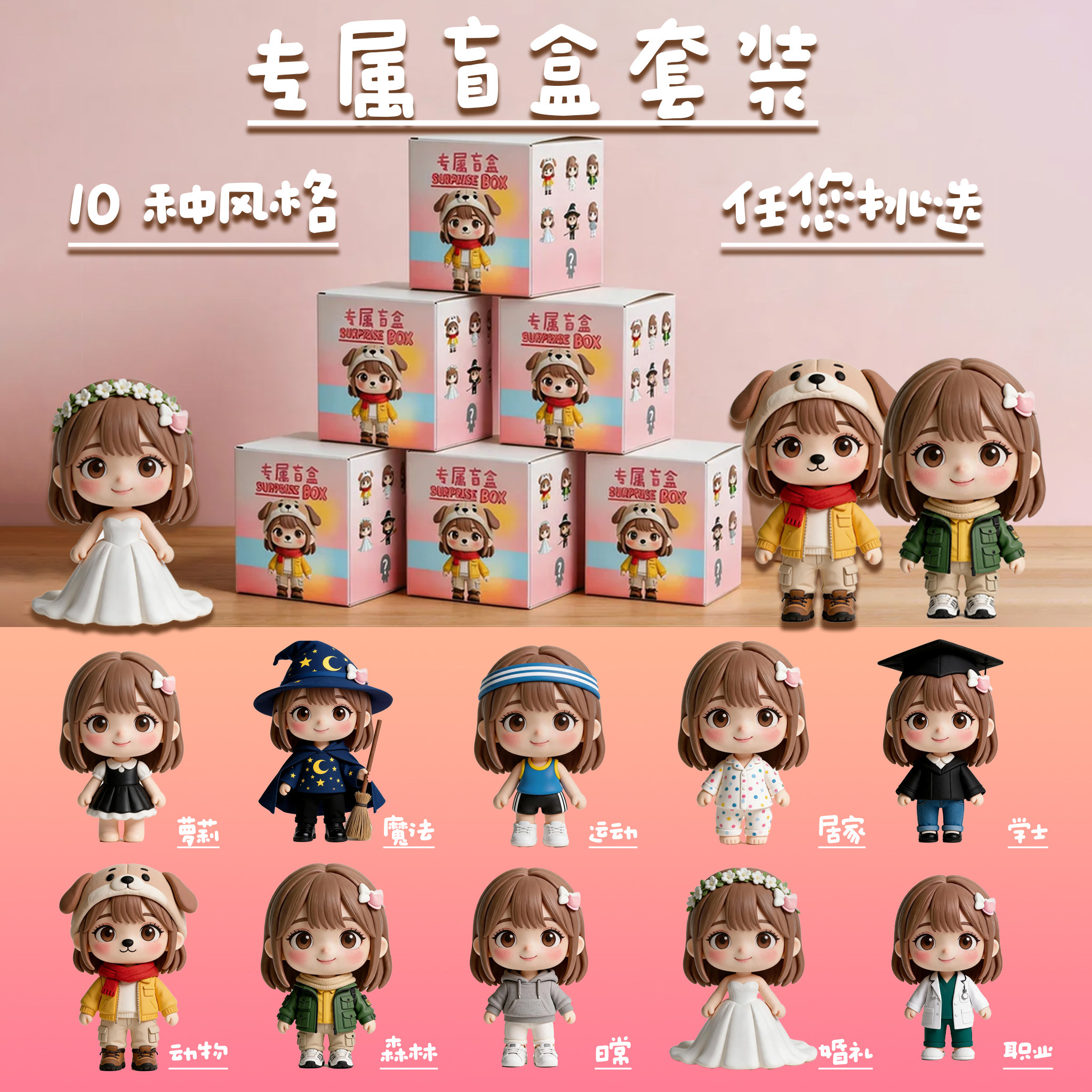 手办定制3D打印DIY人偶Q版