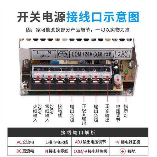 明双组输出60W开关电源5V12V24V双输出伟D-75ABC/5V6A24V4AD-150b-封面