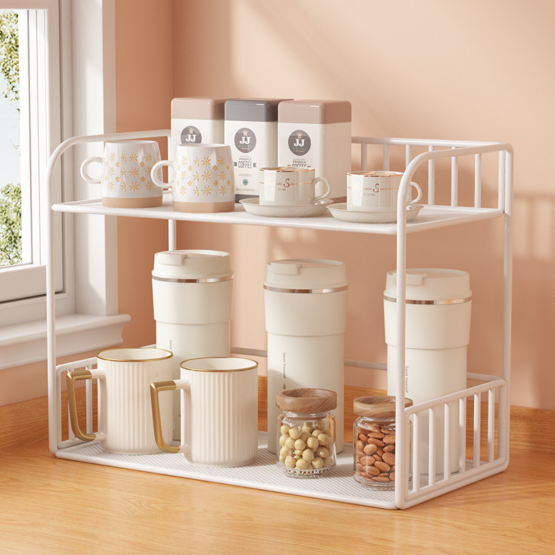 桌面置物架杯架杯子收纳架水杯架子双层茶具茶杯餐桌咖啡放置架,家庭/个人清洁工具,杯架,淘宝优惠券,粉丝福利购,淘宝优惠卷